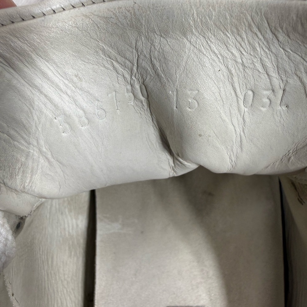 Gucci White Leather Sneakers with Green & Red Web Stripe - Picture 9 of 9